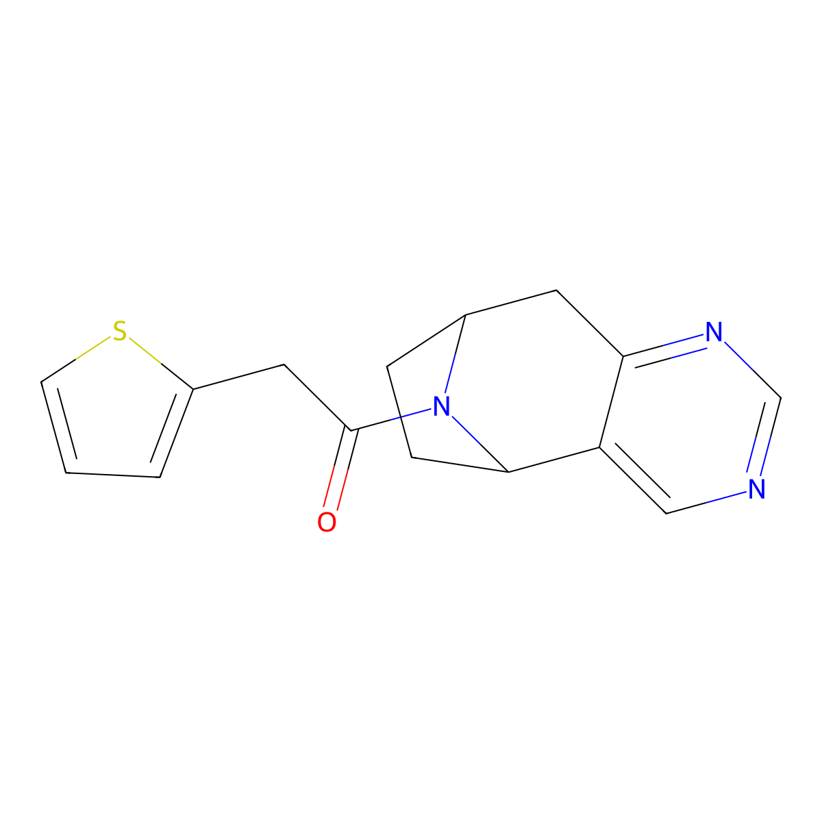 2-(Thiophen-2-yl)-1-{4,6,12-triazatricyclo[7.2.1.0^{2,7}]dodeca-2(7),3,5-trien-12-yl}ethan-1-one molecular structure, CAS 1903536-75-3