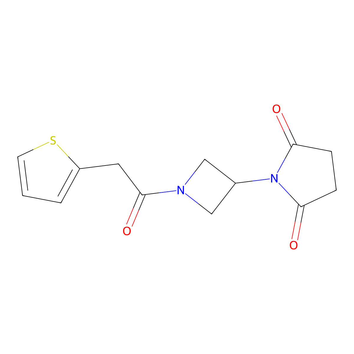 1-{1-[2-(Thiophen-2-yl)acetyl]azetidin-3-yl}pyrrolidine-2,5-dione molecular structure, CAS 1903537-54-1
