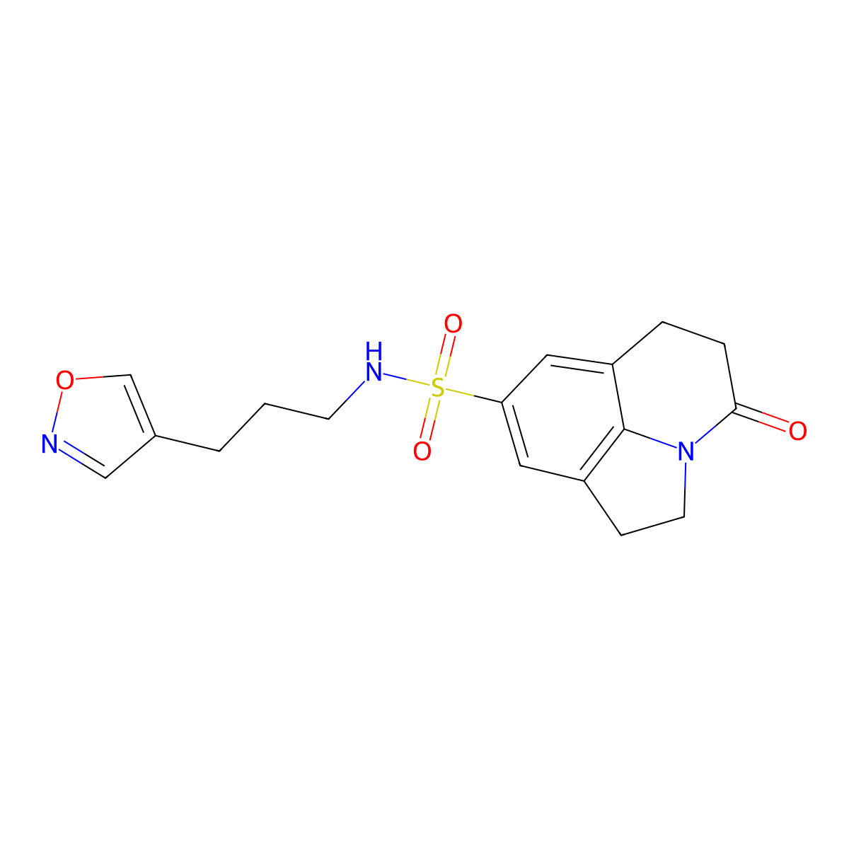 N-(3-(isoxazol-4-yl)propyl)-4-oxo-2,4,5,6-tetrahydro-1H-pyrrolo[3,2,1-ij]quinoline-8-sulfonamide molecular structure, CAS 1903537-86-9