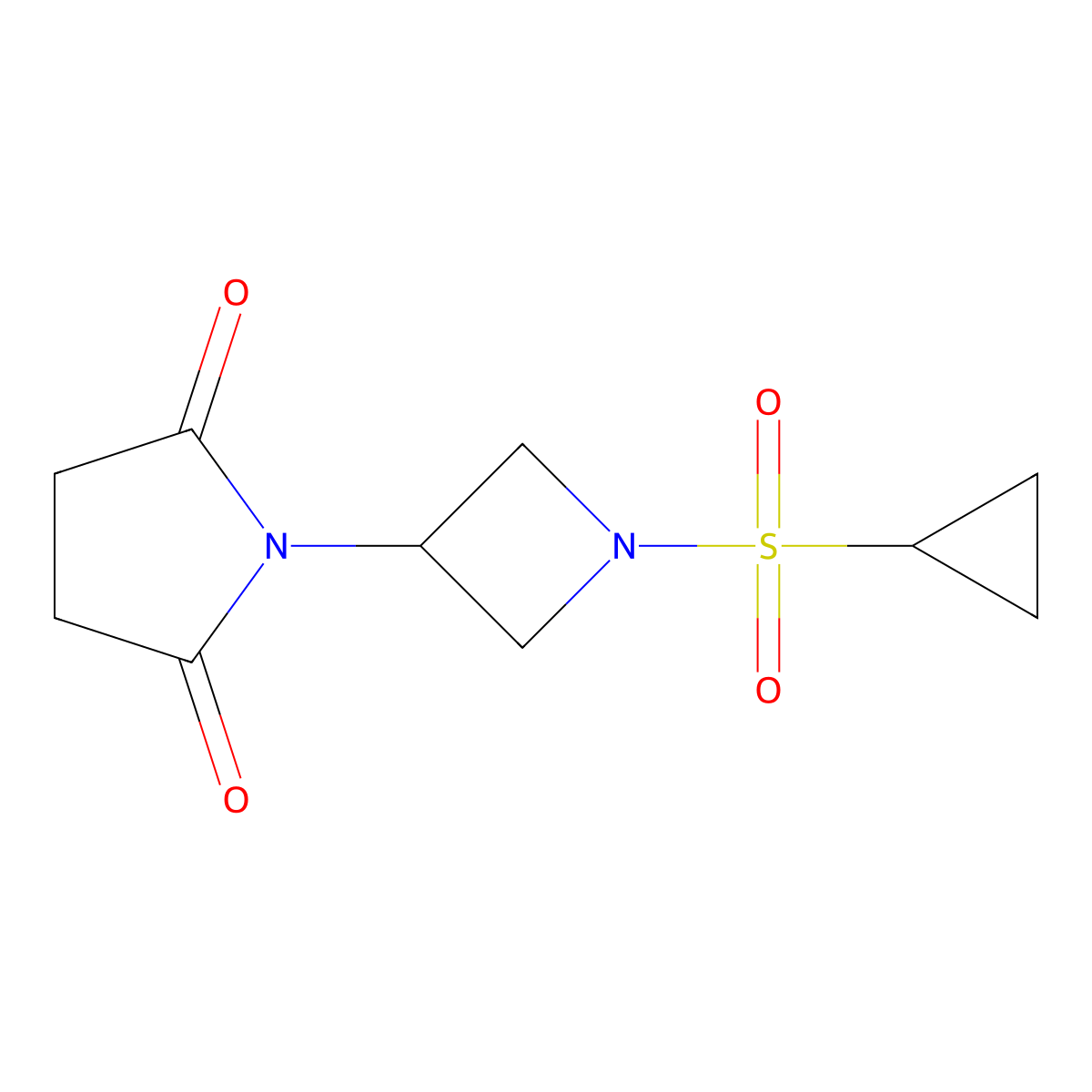 1-(1-(Cyclopropylsulfonyl)azetidin-3-yl)pyrrolidine-2,5-dione molecular structure, CAS 1903538-48-6