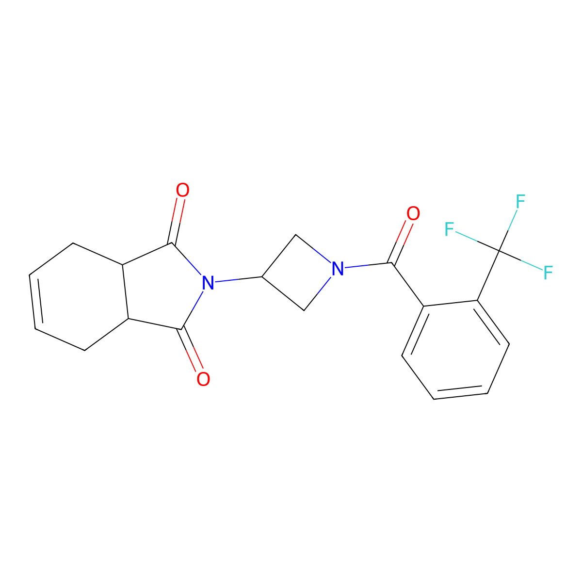 2-(1-(2-(trifluoromethyl)benzoyl)azetidin-3-yl)-3a,4,7,7a-tetrahydro-1H-isoindole-1,3(2H)-dione molecular structure, CAS 1903539-15-0