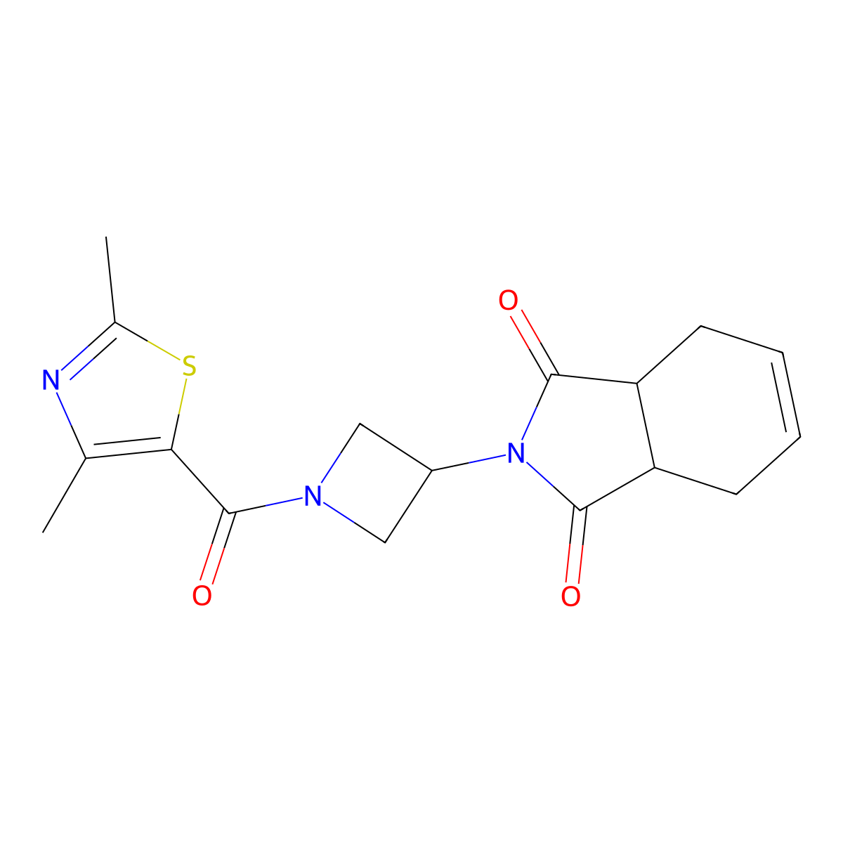 2-(1-(2,4-dimethylthiazole-5-carbonyl)azetidin-3-yl)-3a,4,7,7a-tetrahydro-1H-isoindole-1,3(2H)-dione molecular structure, CAS 1903539-68-3