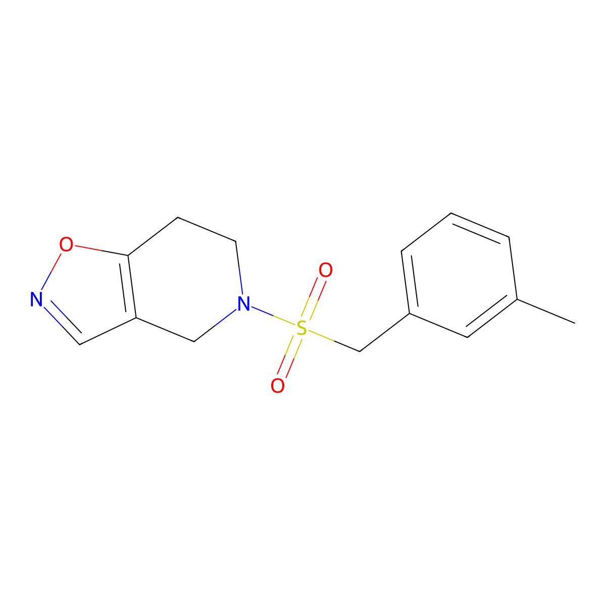 5-[(3-methylphenyl)methanesulfonyl]-4H,5H,6H,7H-[1,2]oxazolo[4,5-c]pyridine molecular structure, CAS 1903540-37-3