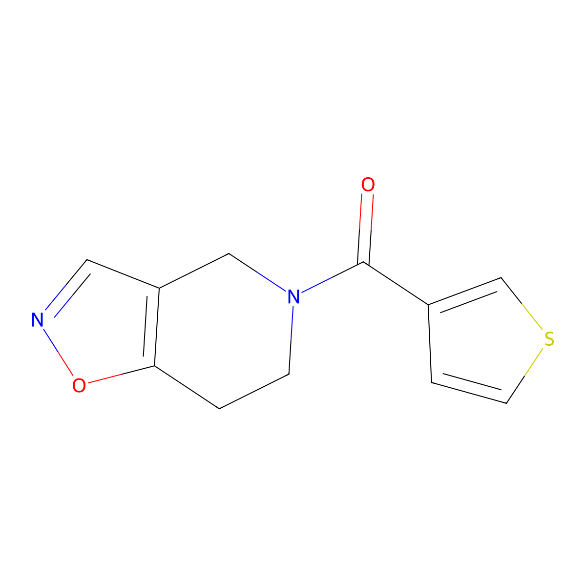 (6,7-dihydroisoxazolo[4,5-c]pyridin-5(4H)-yl)(thiophen-3-yl)methanone molecular structure, CAS 1903541-37-6