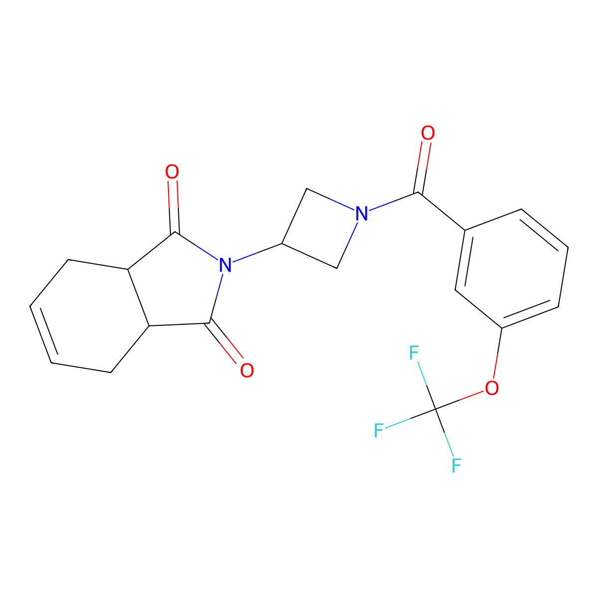2-(1-(3-(trifluoromethoxy)benzoyl)azetidin-3-yl)-3a,4,7,7a-tetrahydro-1H-isoindole-1,3(2H)-dione molecular structure, CAS 1903547-86-3