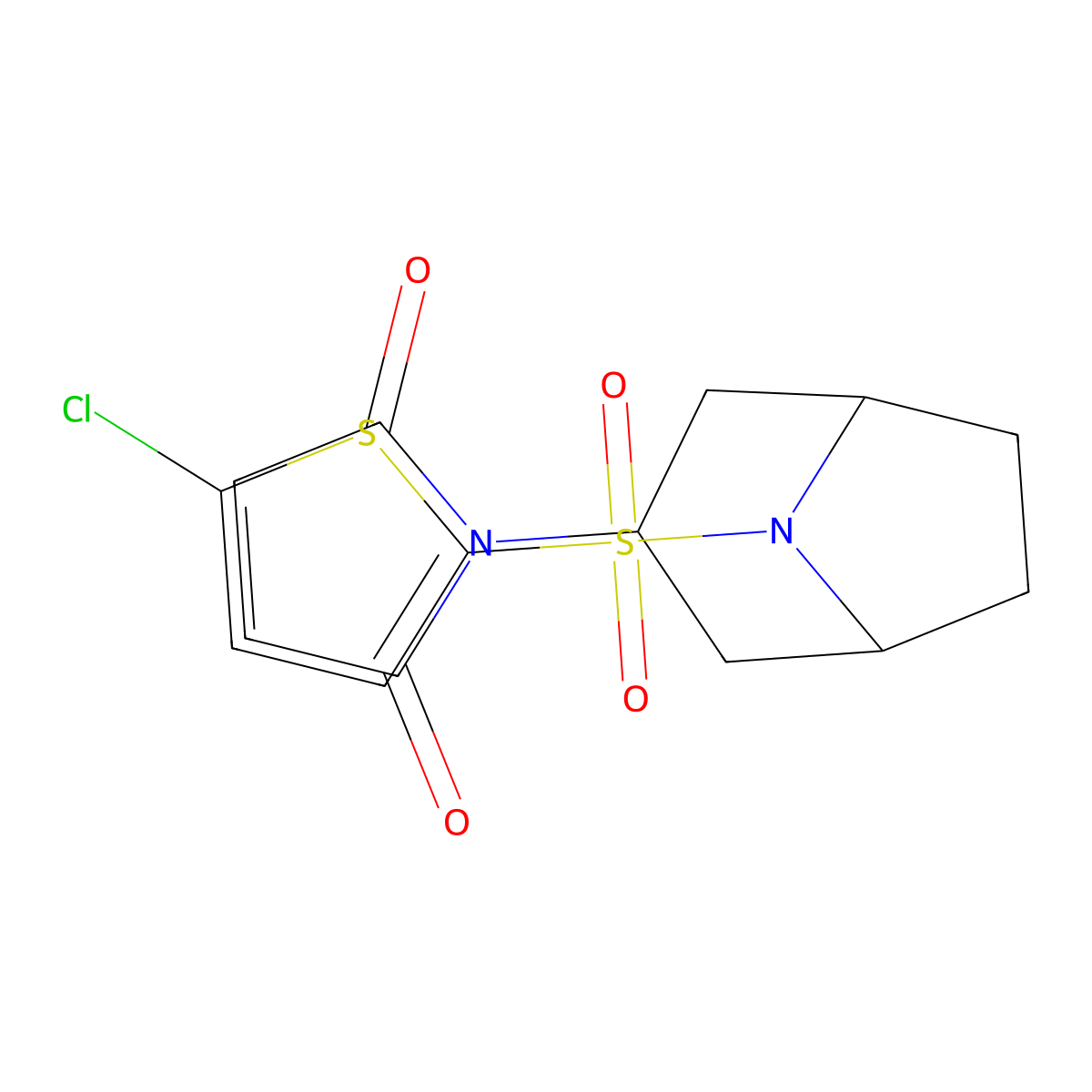 1-((1R,5S)-8-((5-chlorothiophen-2-yl)sulfonyl)-8-azabicyclo[3.2.1]octan-3-yl)pyrrolidine-2,5-dione molecular structure, CAS 1903551-39-2