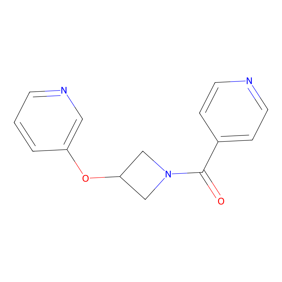 (3-(Pyridin-3-yloxy)azetidin-1-yl)(pyridin-4-yl)methanone molecular structure, CAS 1903553-87-6