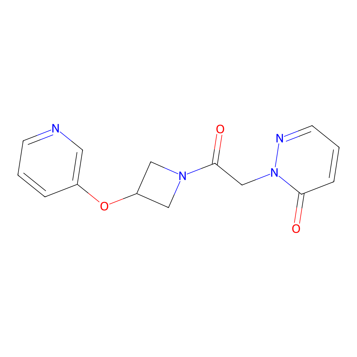 2-(2-oxo-2-(3-(pyridin-3-yloxy)azetidin-1-yl)ethyl)pyridazin-3(2H)-one molecular structure, CAS 1903554-28-8