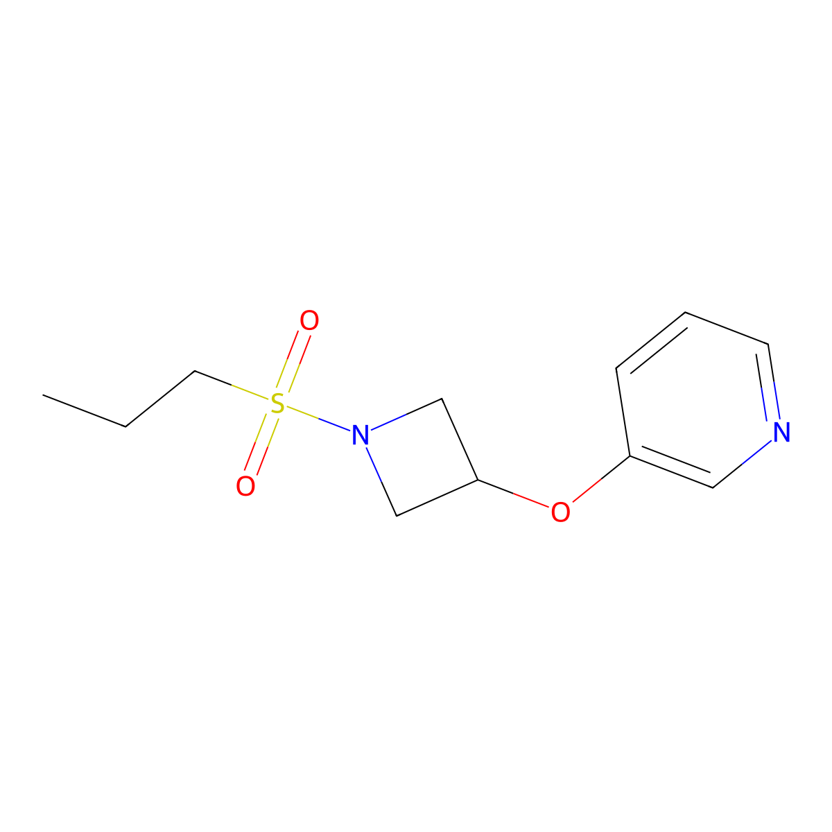 3-((1-(Propylsulfonyl)azetidin-3-yl)oxy)pyridine molecular structure, CAS 1903554-96-0