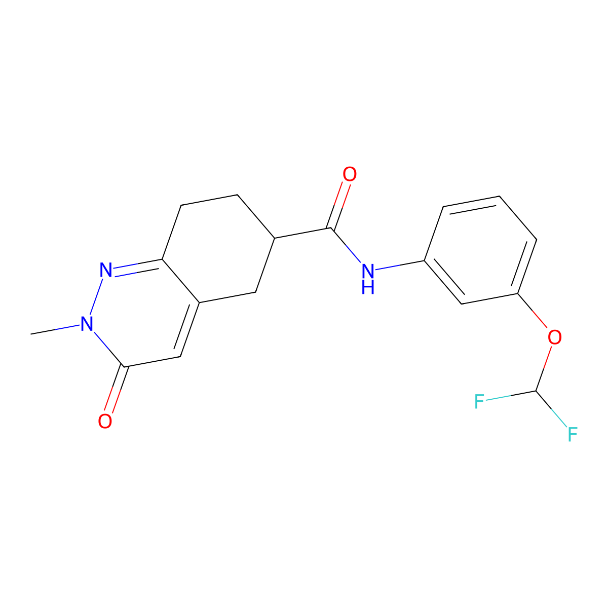 N-[3-(difluoromethoxy)phenyl]-2-methyl-3-oxo-2,3,5,6,7,8-hexahydrocinnoline-6-carboxamide molecular structure, CAS 1903559-11-4