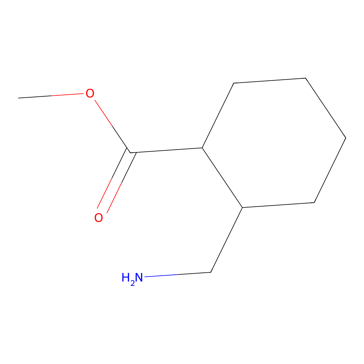 rac-methyl (1R,2S)-2-(aminomethyl)cyclohexane-1-carboxylate molecular structure, CAS 1903559-25-0
