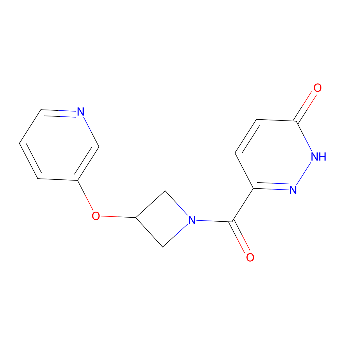 6-(3-(pyridin-3-yloxy)azetidine-1-carbonyl)pyridazin-3(2H)-one molecular structure, CAS 1903562-64-0