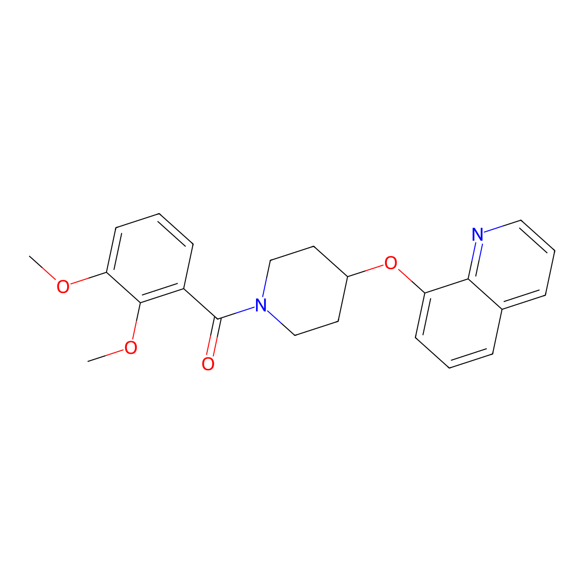 8-{[1-(2,3-Dimethoxybenzoyl)piperidin-4-yl]oxy}quinoline molecular structure, CAS 1903563-57-4