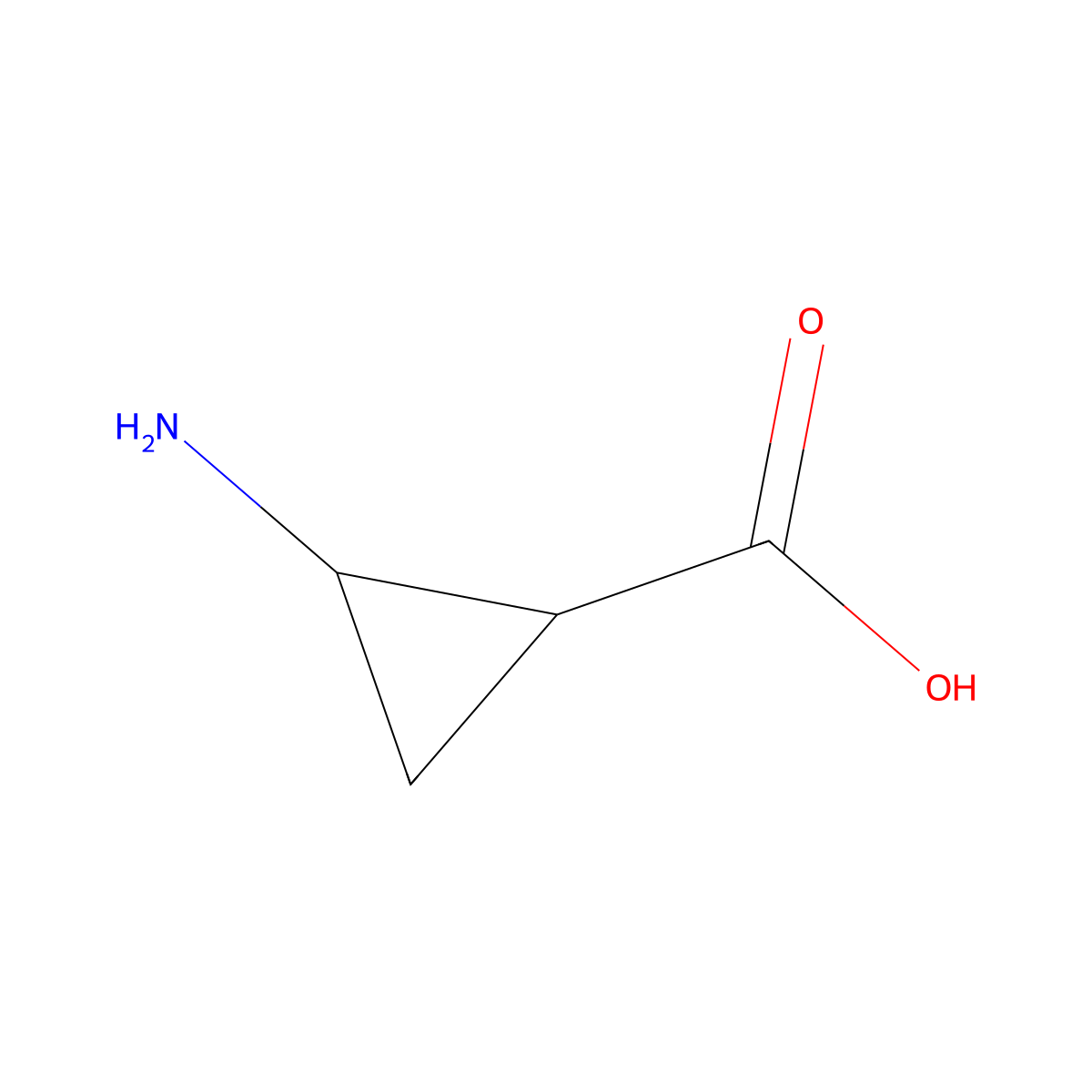 rac-(1R,2R)-2-aminocyclopropane-1-carboxylic acid molecular structure, CAS 1903581-80-5