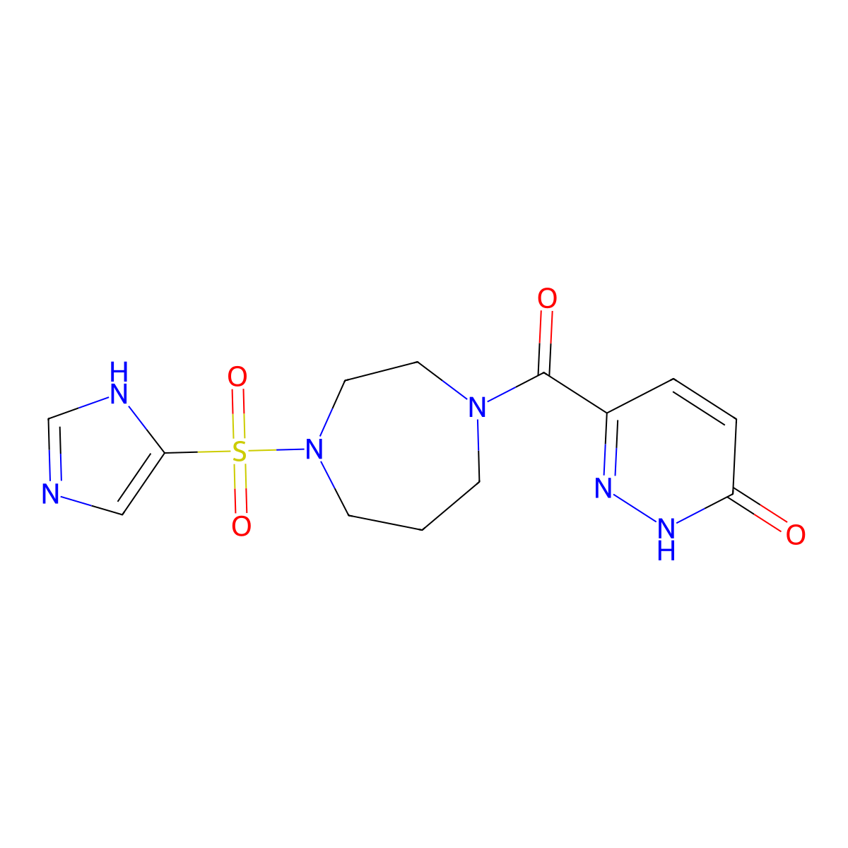 6-(4-((1H-imidazol-4-yl)sulfonyl)-1,4-diazepane-1-carbonyl)pyridazin-3(2H)-one molecular structure, CAS 1903582-85-3