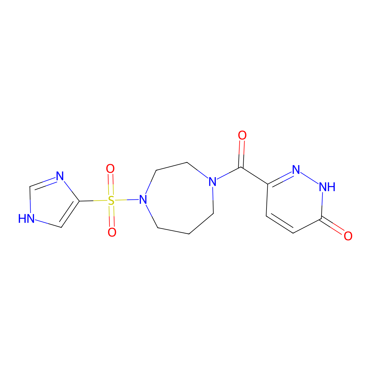 6-(4-((1H-imidazol-4-yl)sulfonyl)-1,4-diazepane-1-carbonyl)pyridazin-3(2H)-one molecular structure, CAS 1903582-85-3