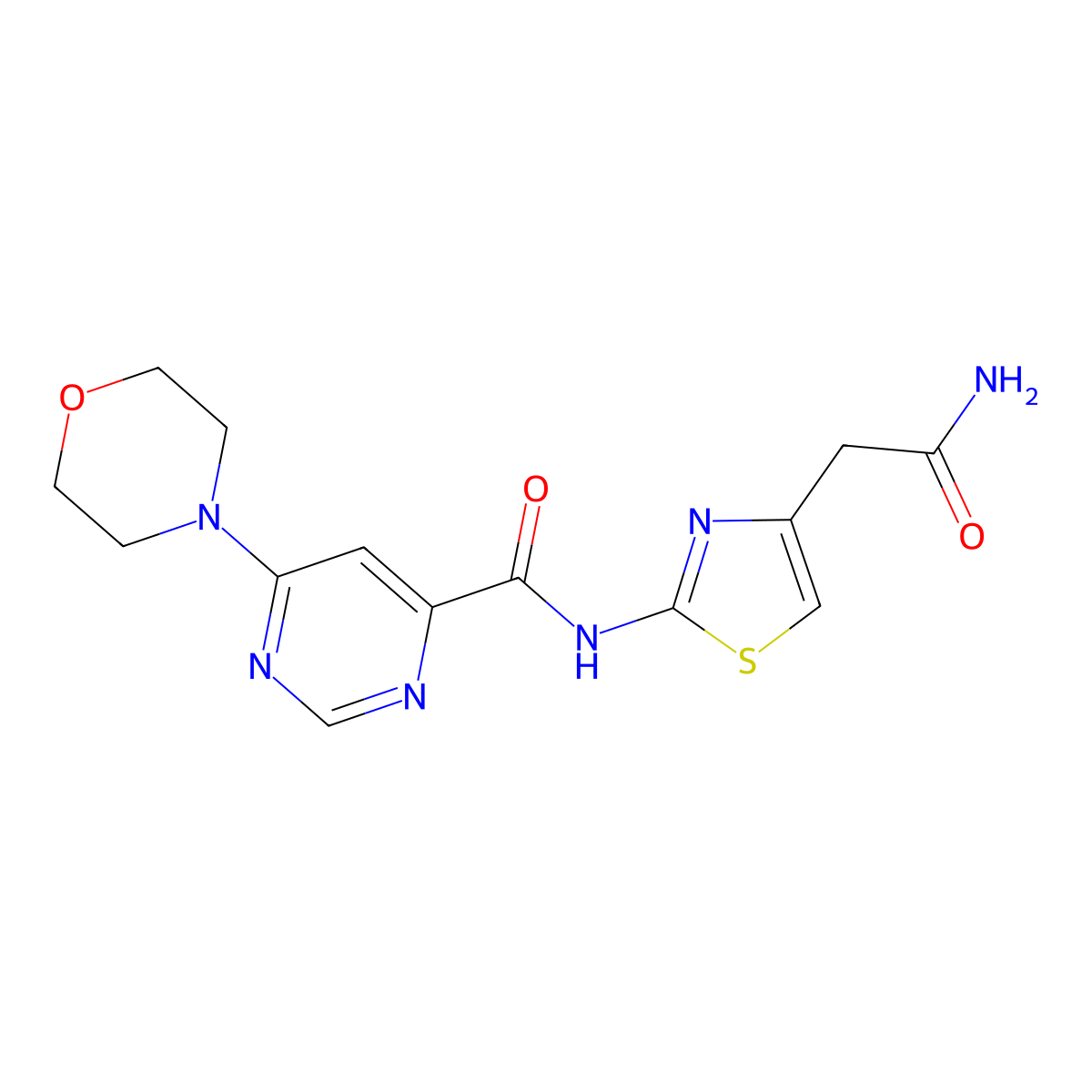 N-(4-(2-amino-2-oxoethyl)thiazol-2-yl)-6-morpholinopyrimidine-4-carboxamide molecular structure, CAS 1903592-23-3