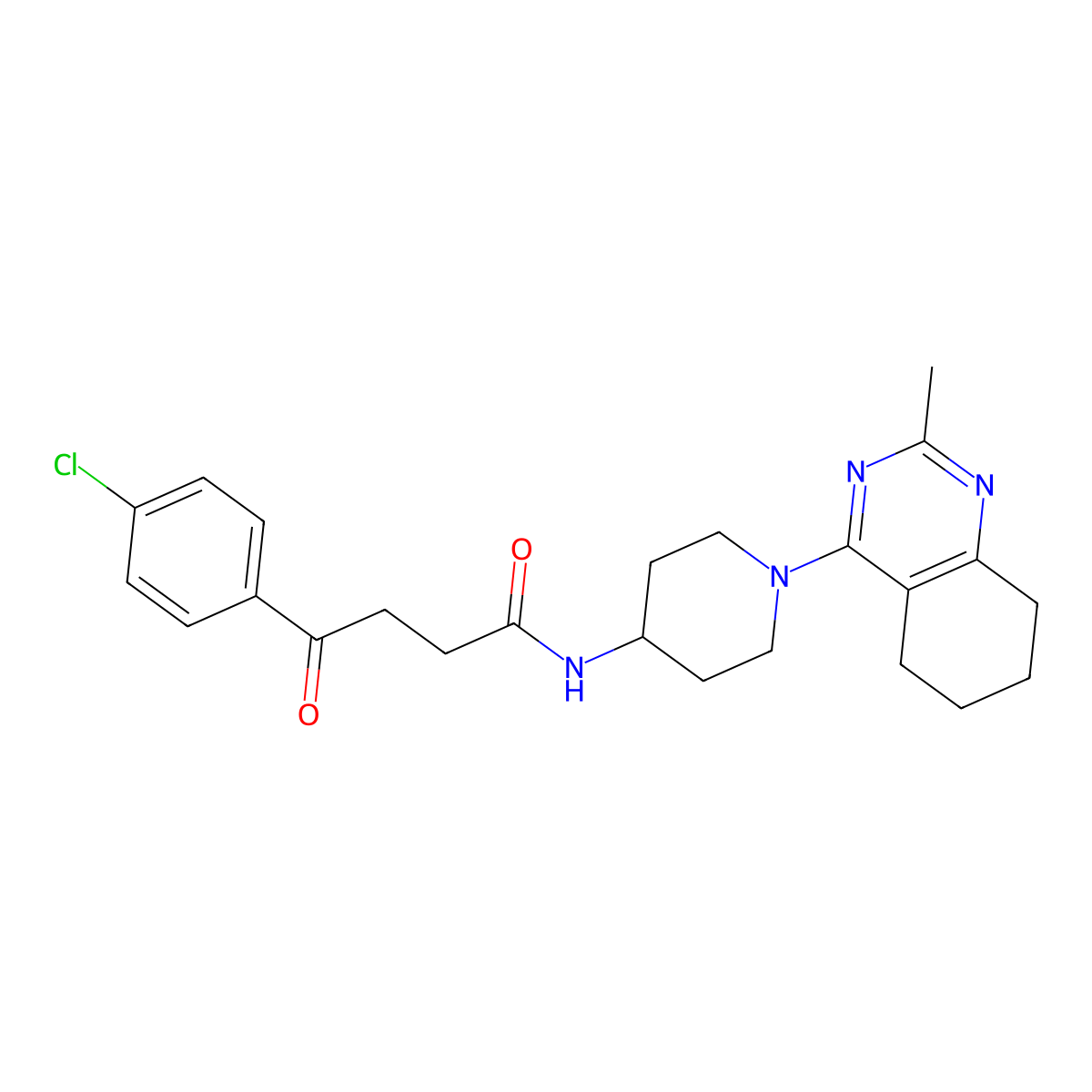 4-(4-chlorophenyl)-N-[1-(2-methyl-5,6,7,8-tetrahydroquinazolin-4-yl)piperidin-4-yl]-4-oxobutanamide molecular structure, CAS 1903592-63-1