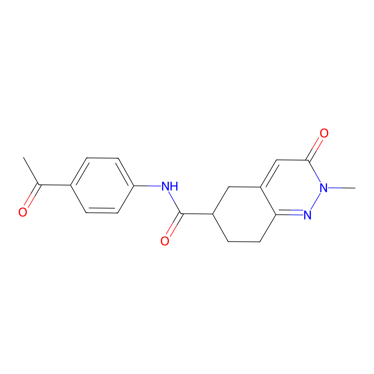 N-(4-acetylphenyl)-2-methyl-3-oxo-2,3,5,6,7,8-hexahydrocinnoline-6-carboxamide molecular structure, CAS 1903592-85-7