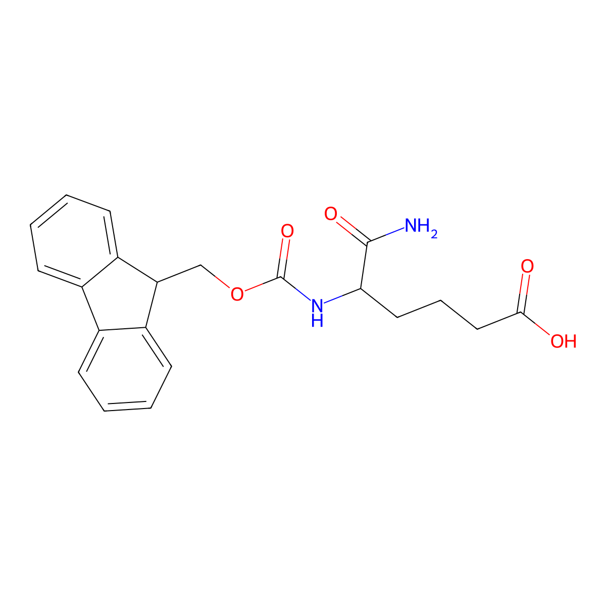 (5S)-6-Amino-5-[[(9H-fluoren-9-ylmethoxy)carbonyl]amino]-6-oxohexanoic acid molecular structure, CAS 1903597-94-3