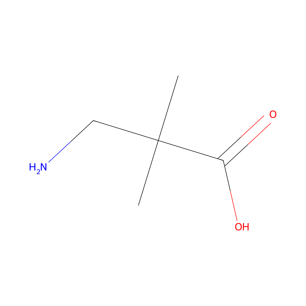 2,2-Dimethyl-beta-alanine molecular structure, CAS 19036-43-2