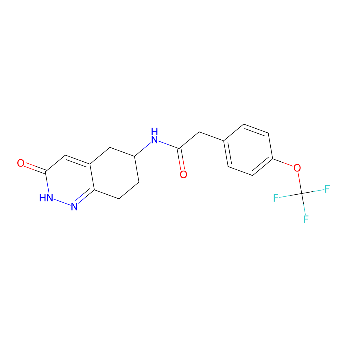 N-(3-oxo-2,3,5,6,7,8-hexahydrocinnolin-6-yl)-2-(4-(trifluoromethoxy)phenyl)acetamide molecular structure, CAS 1903600-46-3