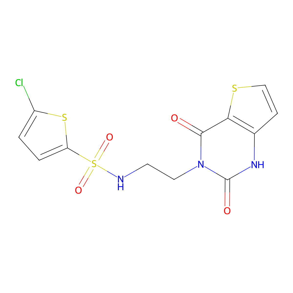 5-chloro-N-(2-(2,4-dioxo-1,2-dihydrothieno[3,2-d]pyrimidin-3(4H)-yl)ethyl)thiophene-2-sulfonamide molecular structure, CAS 1903601-63-7