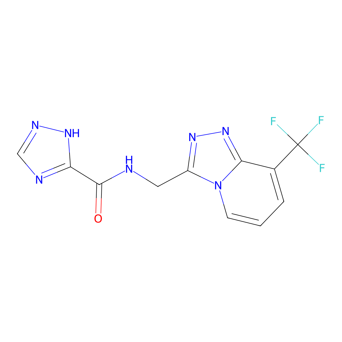 N-((8-(trifluoromethyl)-[1,2,4]triazolo[4,3-a]pyridin-3-yl)methyl)-1H-1,2,4-triazole-5-carboxamide molecular structure, CAS 1903602-08-3