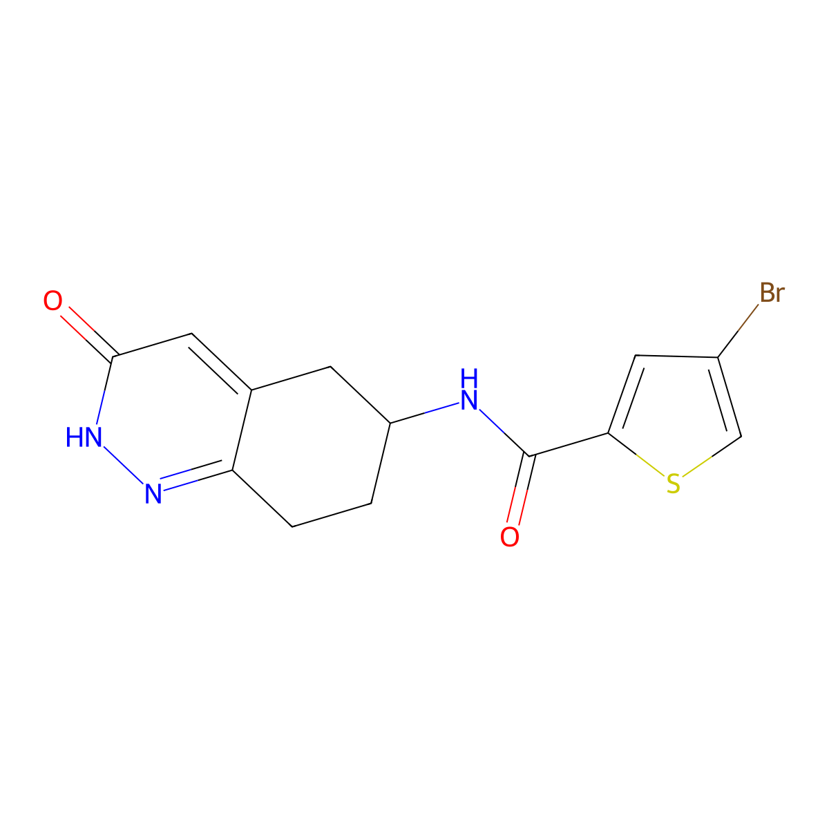 4-bromo-N-(3-oxo-2,3,5,6,7,8-hexahydrocinnolin-6-yl)thiophene-2-carboxamide molecular structure, CAS 1903608-53-6