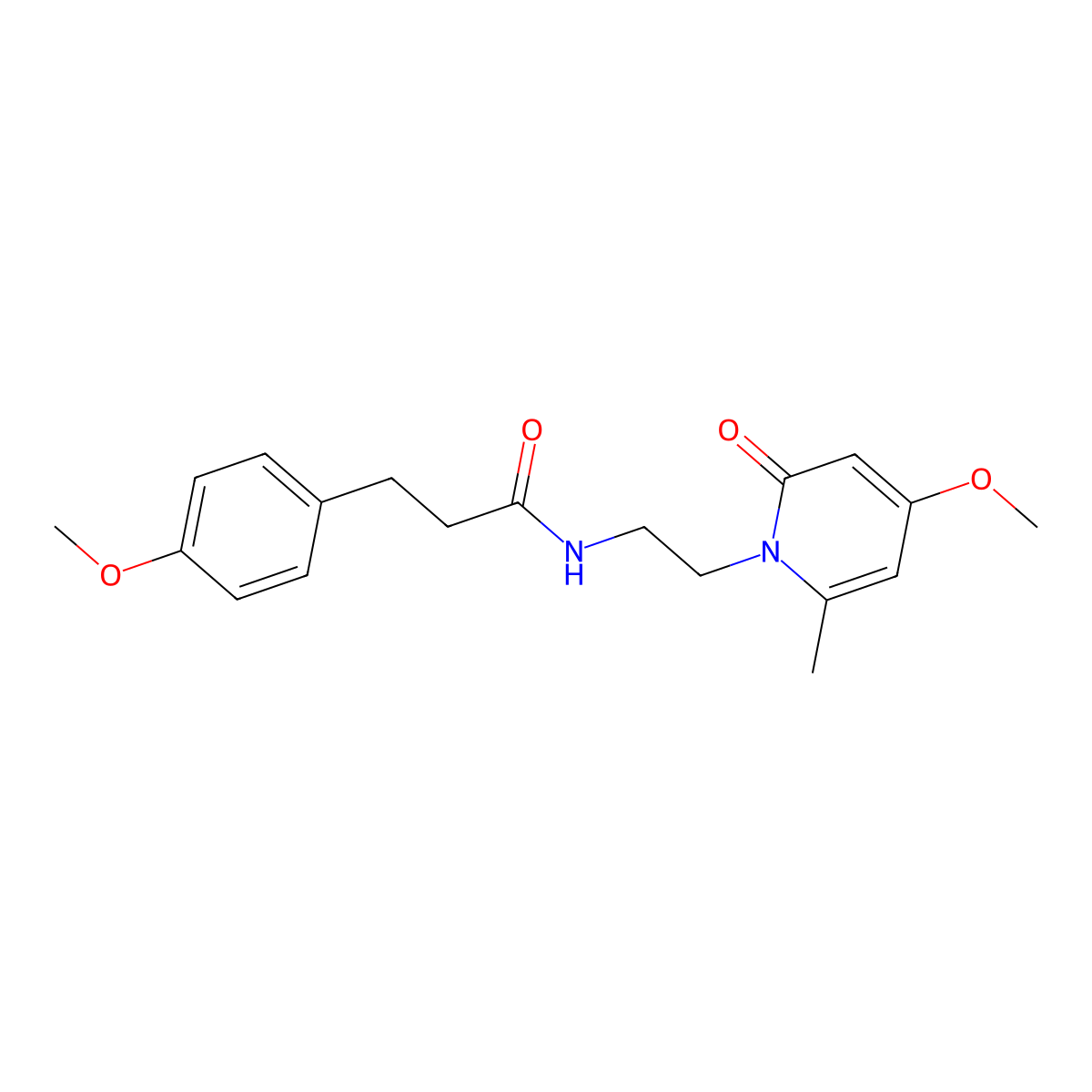 N-(2-(4-methoxy-6-methyl-2-oxopyridin-1(2H)-yl)ethyl)-3-(4-methoxyphenyl)propanamide molecular structure, CAS 1903611-48-2