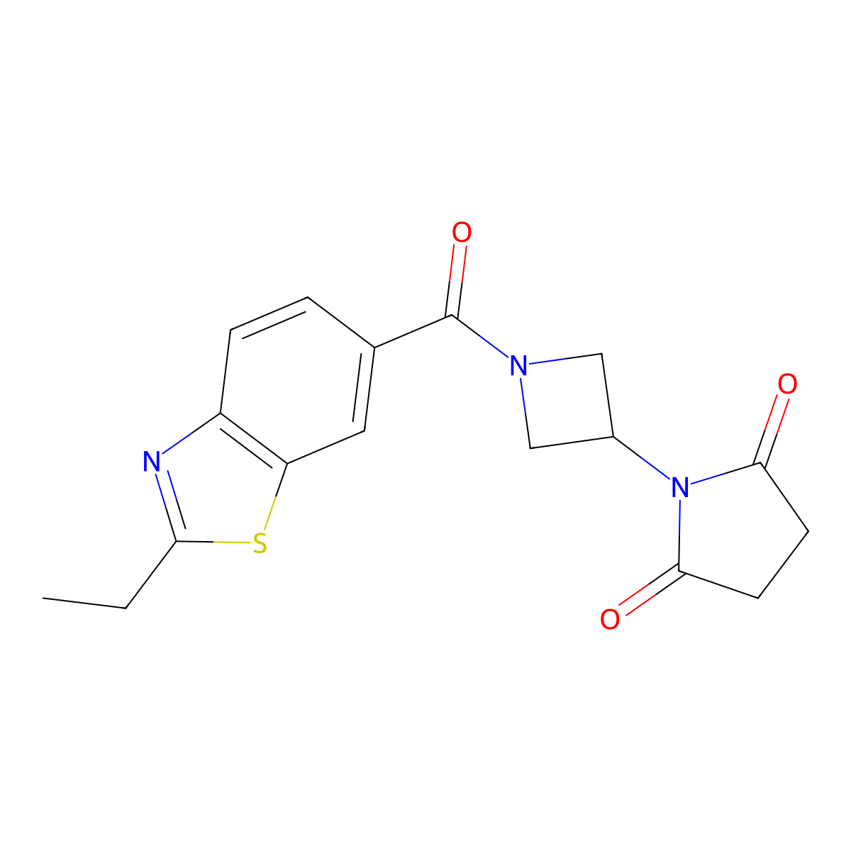1-(1-(2-Ethylbenzo[d]thiazole-6-carbonyl)azetidin-3-yl)pyrrolidine-2,5-dione molecular structure, CAS 1903611-76-6