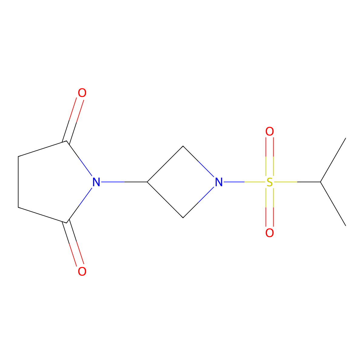 1-(1-(Isopropylsulfonyl)azetidin-3-yl)pyrrolidine-2,5-dione molecular structure, CAS 1903612-40-7