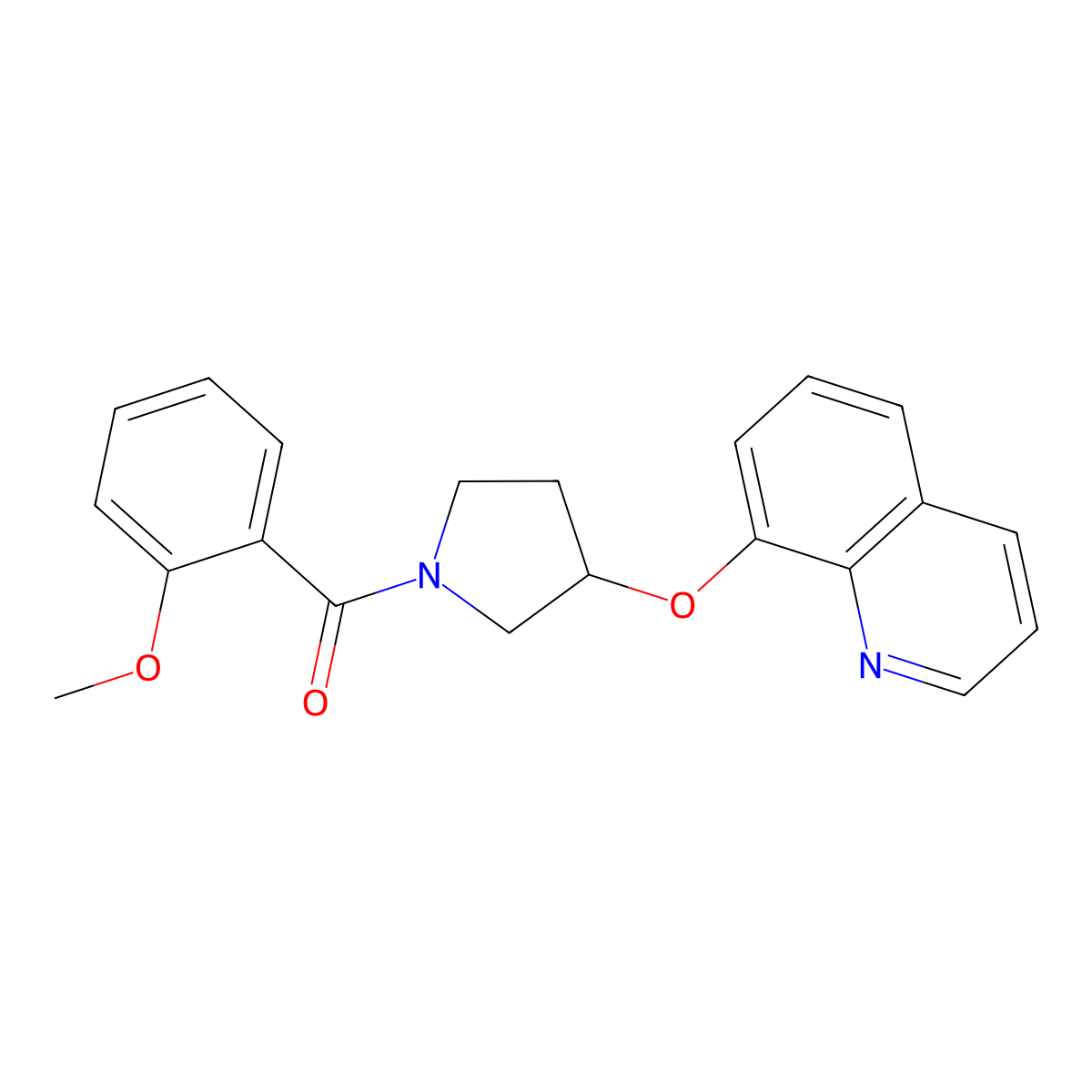 (2-Methoxyphenyl)(3-(quinolin-8-yloxy)pyrrolidin-1-yl)methanone molecular structure, CAS 1903622-85-4