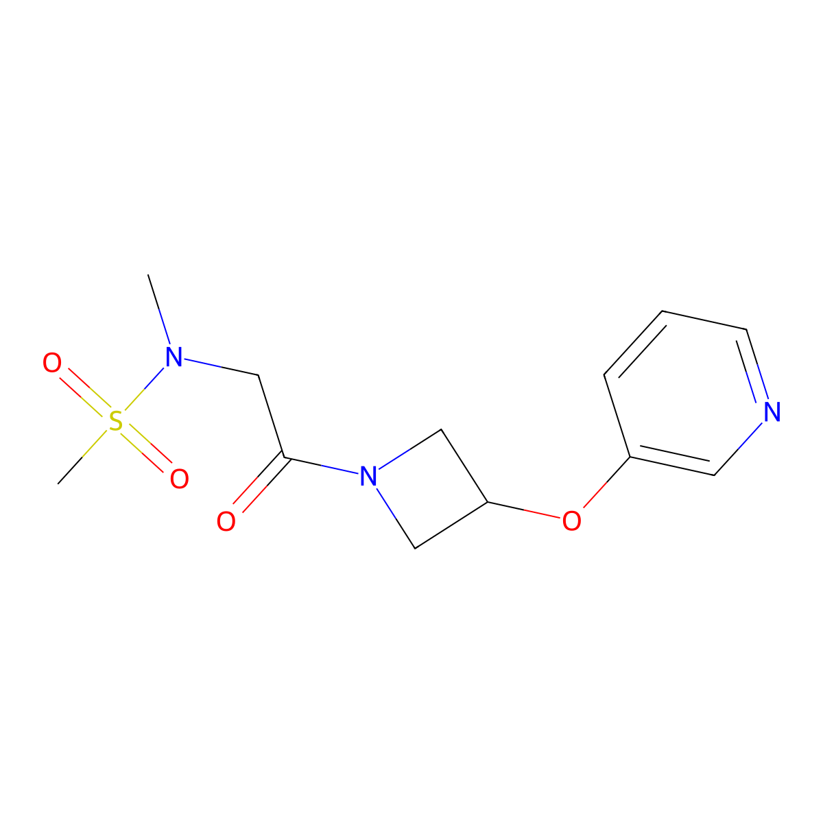 N-methyl-N-(2-oxo-2-(3-(pyridin-3-yloxy)azetidin-1-yl)ethyl)methanesulfonamide molecular structure, CAS 1903625-61-5