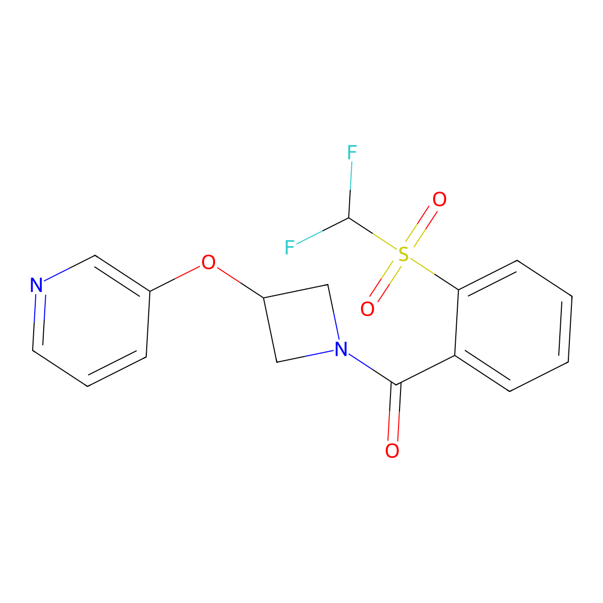 (2-((Difluoromethyl)sulfonyl)phenyl)(3-(pyridin-3-yloxy)azetidin-1-yl)methanone molecular structure, CAS 1903625-78-4
