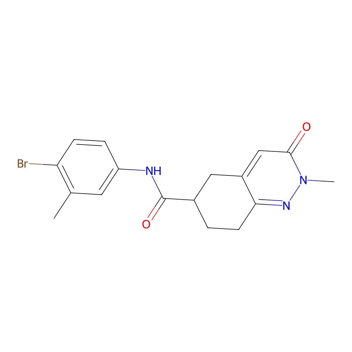 N-(4-bromo-3-methylphenyl)-2-methyl-3-oxo-2,3,5,6,7,8-hexahydrocinnoline-6-carboxamide molecular structure, CAS 1903629-81-1