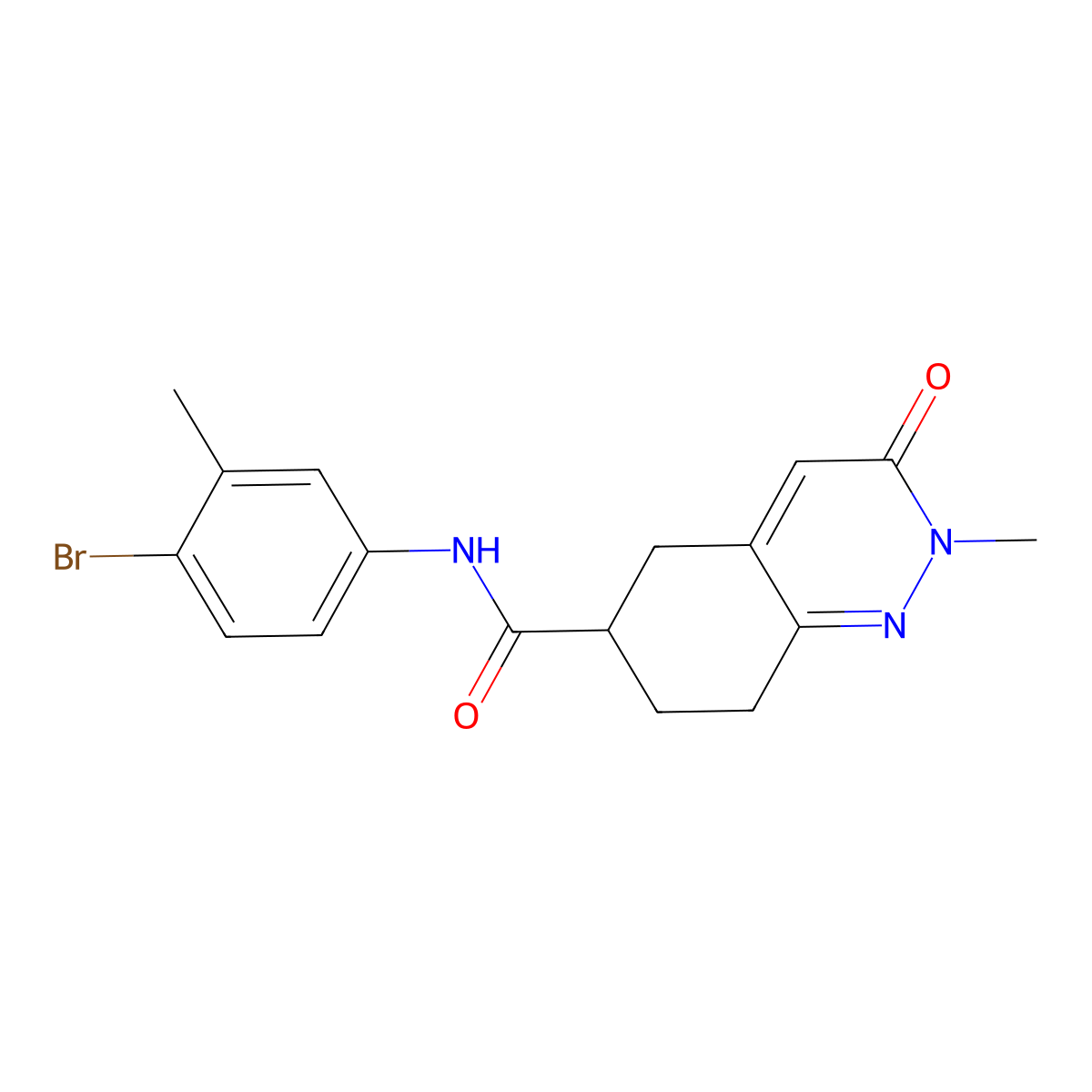 N-(4-bromo-3-methylphenyl)-2-methyl-3-oxo-2,3,5,6,7,8-hexahydrocinnoline-6-carboxamide molecular structure, CAS 1903629-81-1
