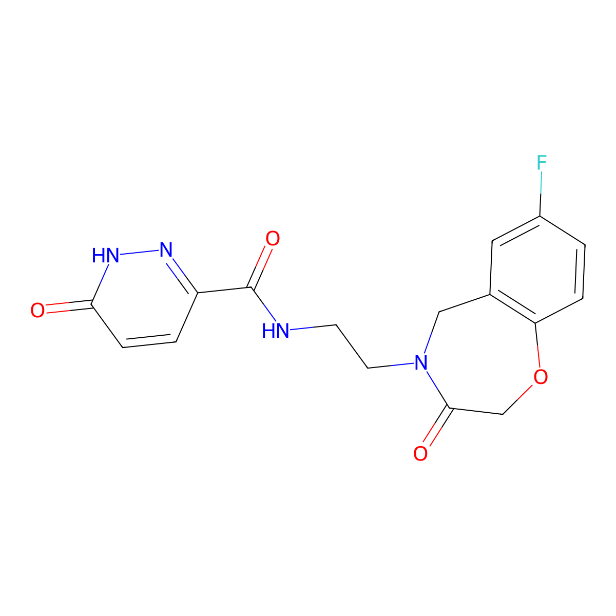 N-(2-(7-fluoro-3-oxo-2,3-dihydrobenzo[f][1,4]oxazepin-4(5H)-yl)ethyl)-6-oxo-1,6-dihydropyridazine-3-carboxamide molecular structure, CAS 1903632-79-0