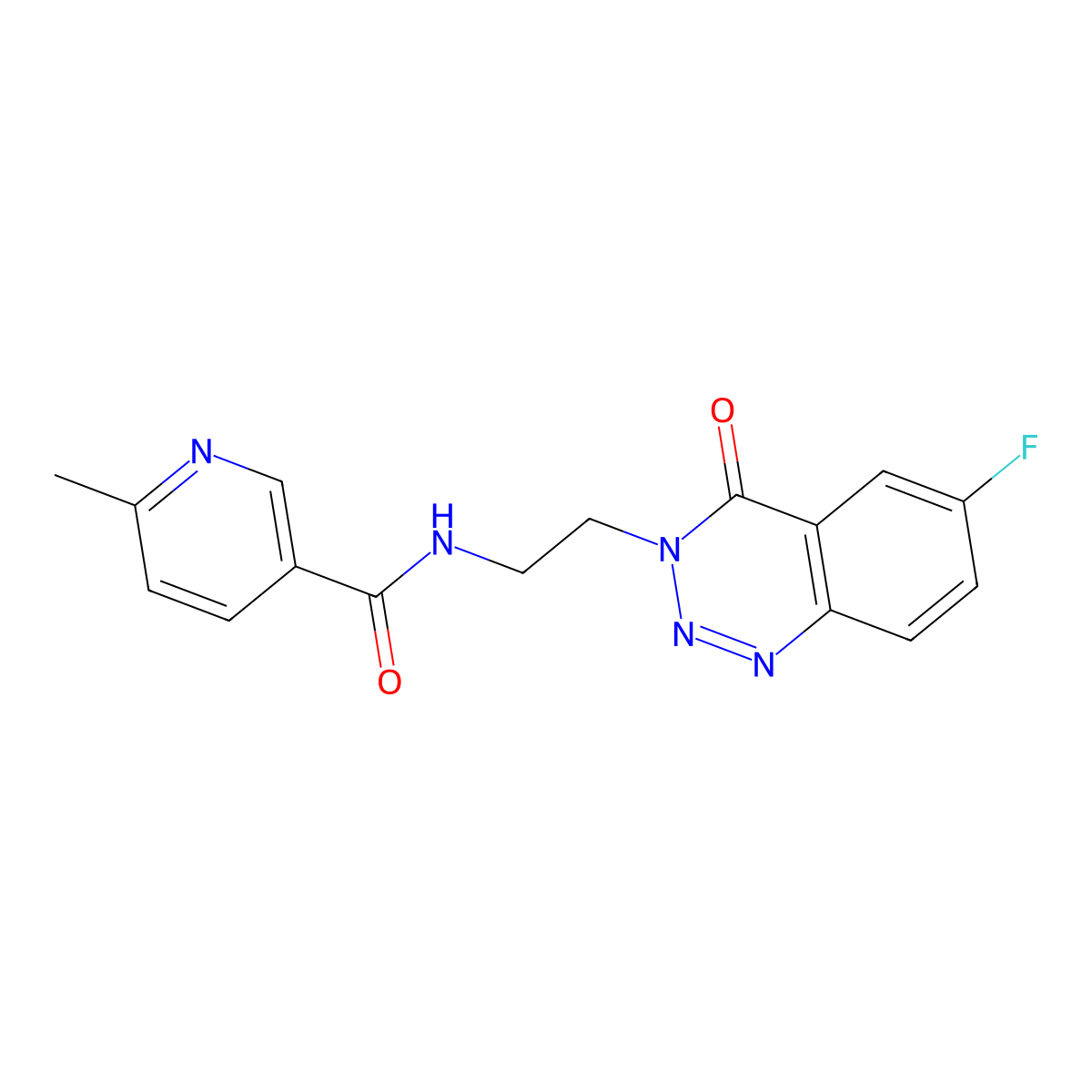 N-(2-(6-fluoro-4-oxobenzo[d][1,2,3]triazin-3(4H)-yl)ethyl)-6-methylnicotinamide molecular structure, CAS 1903635-02-8