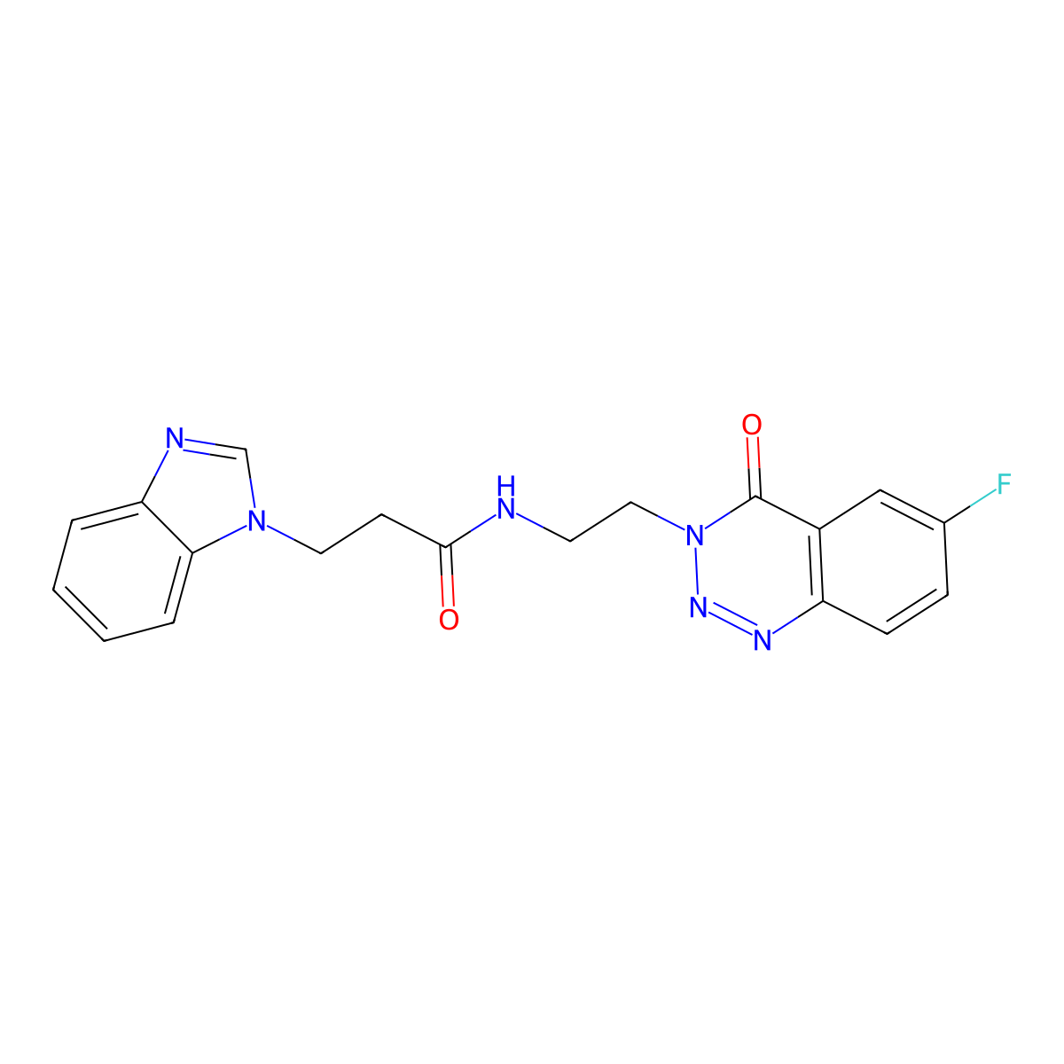 3-(1H-benzo[d]imidazol-1-yl)-N-(2-(6-fluoro-4-oxobenzo[d][1,2,3]triazin-3(4H)-yl)ethyl)propanamide molecular structure, CAS 1903635-21-1