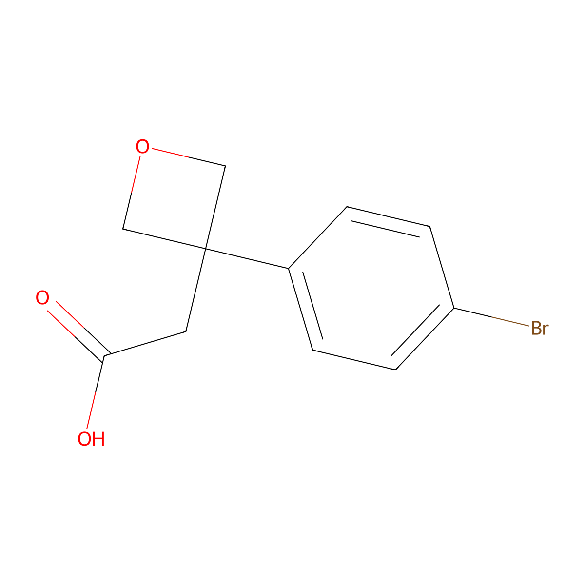 2-[3-(4-Bromophenyl)oxetan-3-yl]acetic acid molecular structure, CAS 1903644-15-4
