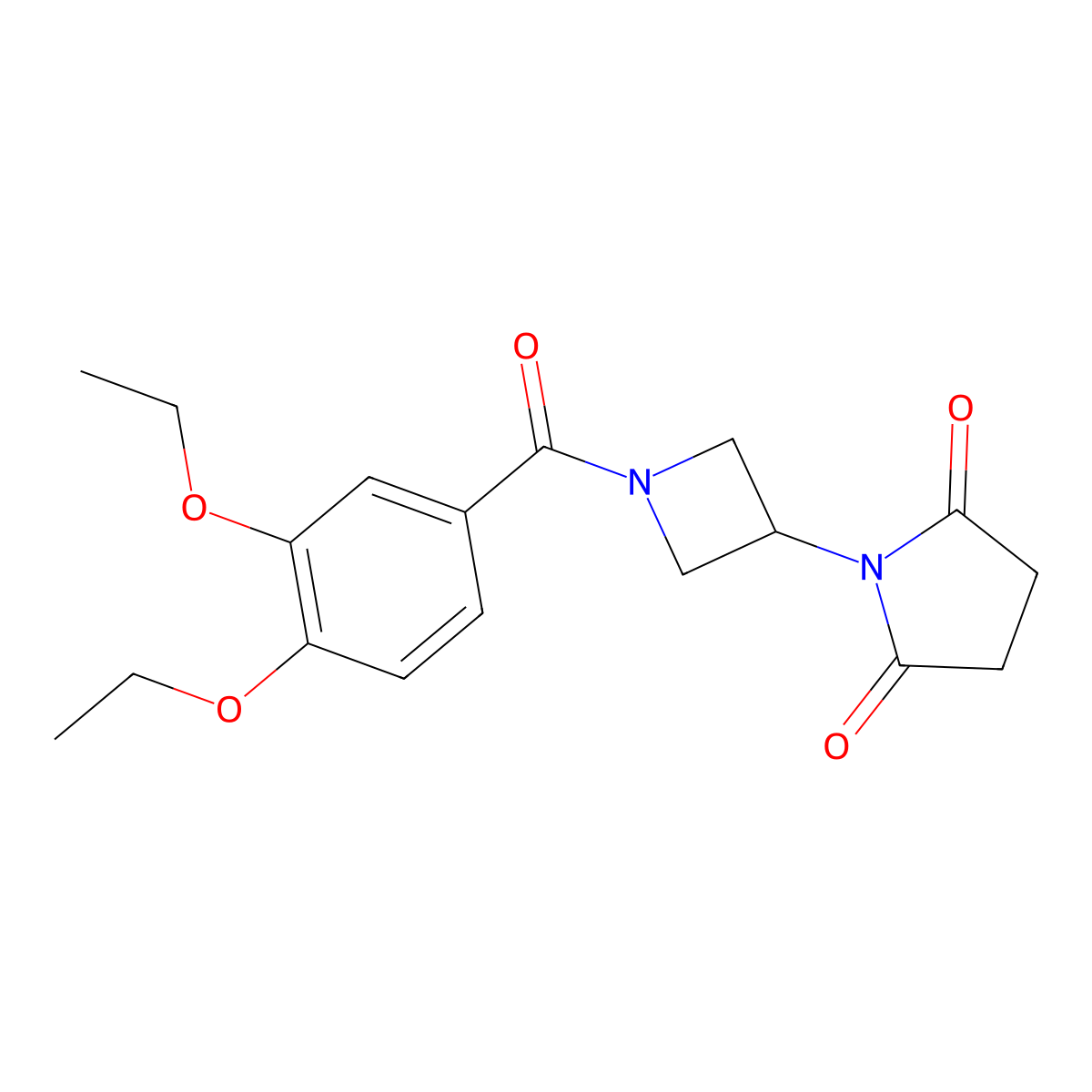1-[1-(3,4-Diethoxybenzoyl)azetidin-3-yl]pyrrolidine-2,5-dione molecular structure, CAS 1903646-48-9