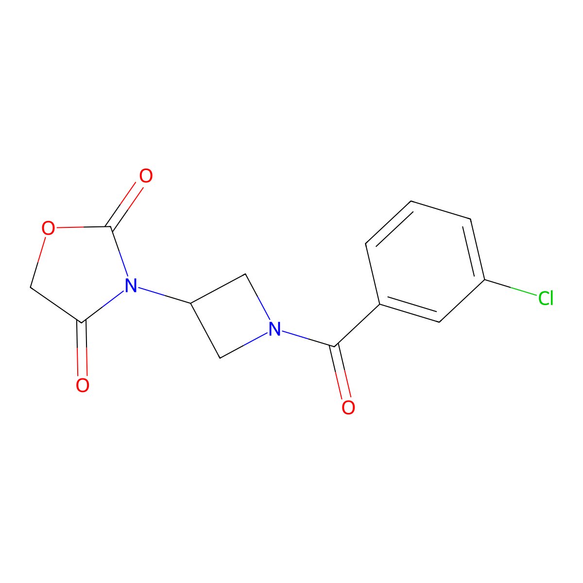 3-[1-(3-Chlorobenzoyl)azetidin-3-yl]-1,3-oxazolidine-2,4-dione molecular structure, CAS 1903647-01-7