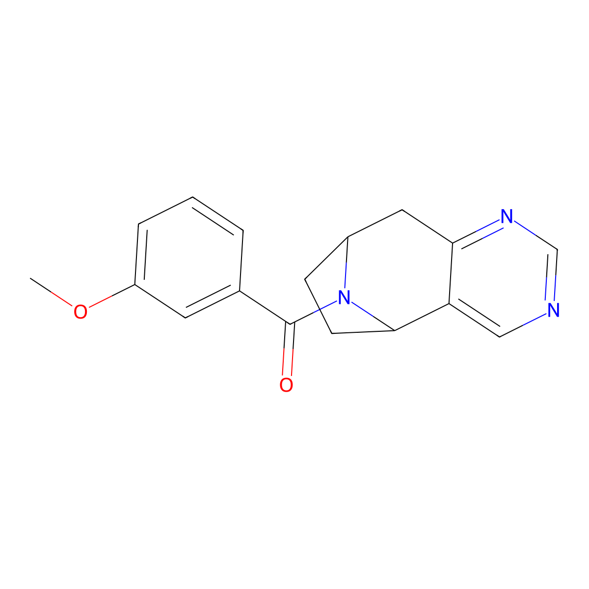 (3-methoxyphenyl)((5R,8S)-6,7,8,9-tetrahydro-5H-5,8-epiminocyclohepta[d]pyrimidin-10-yl)methanone molecular structure, CAS 1903648-90-7