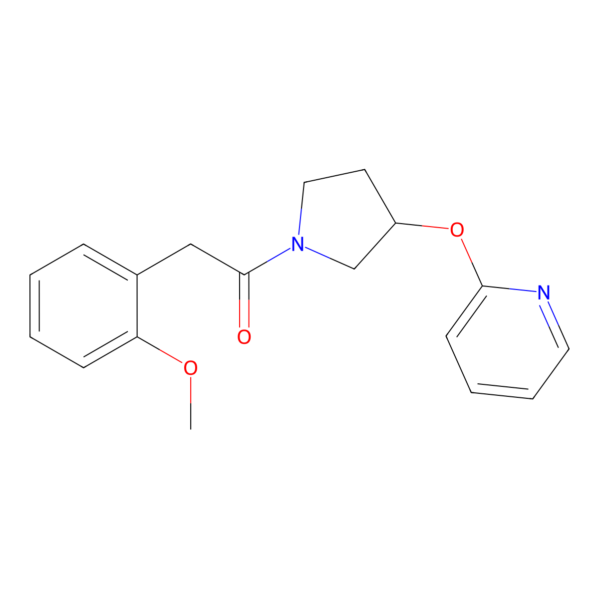 2-(2-Methoxyphenyl)-1-(3-(pyridin-2-yloxy)pyrrolidin-1-yl)ethanone molecular structure, CAS 1903656-16-5