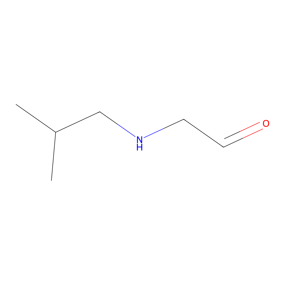 2-[(2-Methylpropyl)amino]acetaldehyde molecular structure, CAS 1903659-30-2
