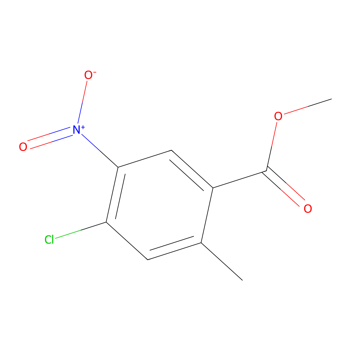 Methyl 4-chloro-2-methyl-5-nitrobenzoate molecular structure, CAS 190367-56-7