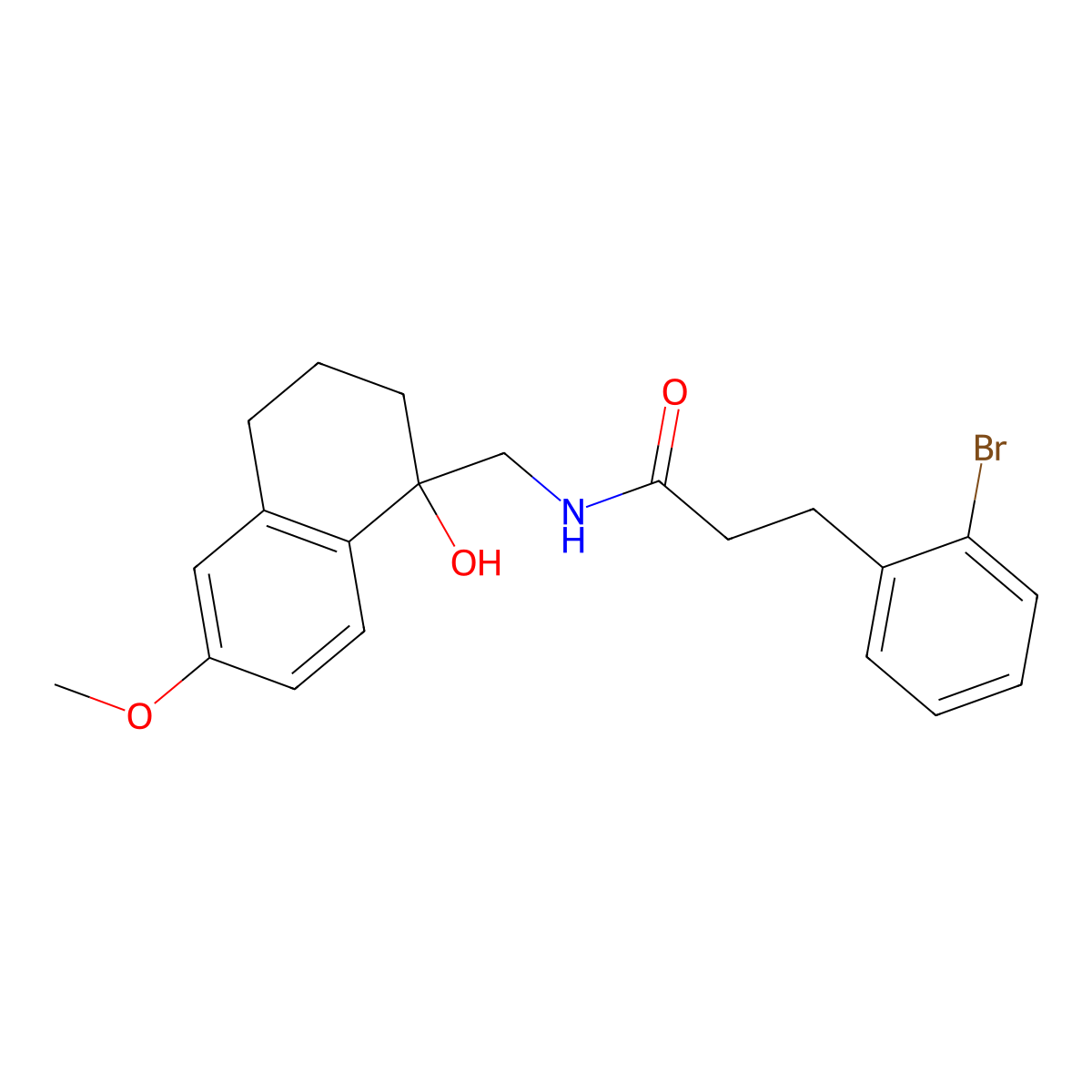 3-(2-bromophenyl)-N-[(1-hydroxy-6-methoxy-1,2,3,4-tetrahydronaphthalen-1-yl)methyl]propanamide molecular structure, CAS 1903682-21-2