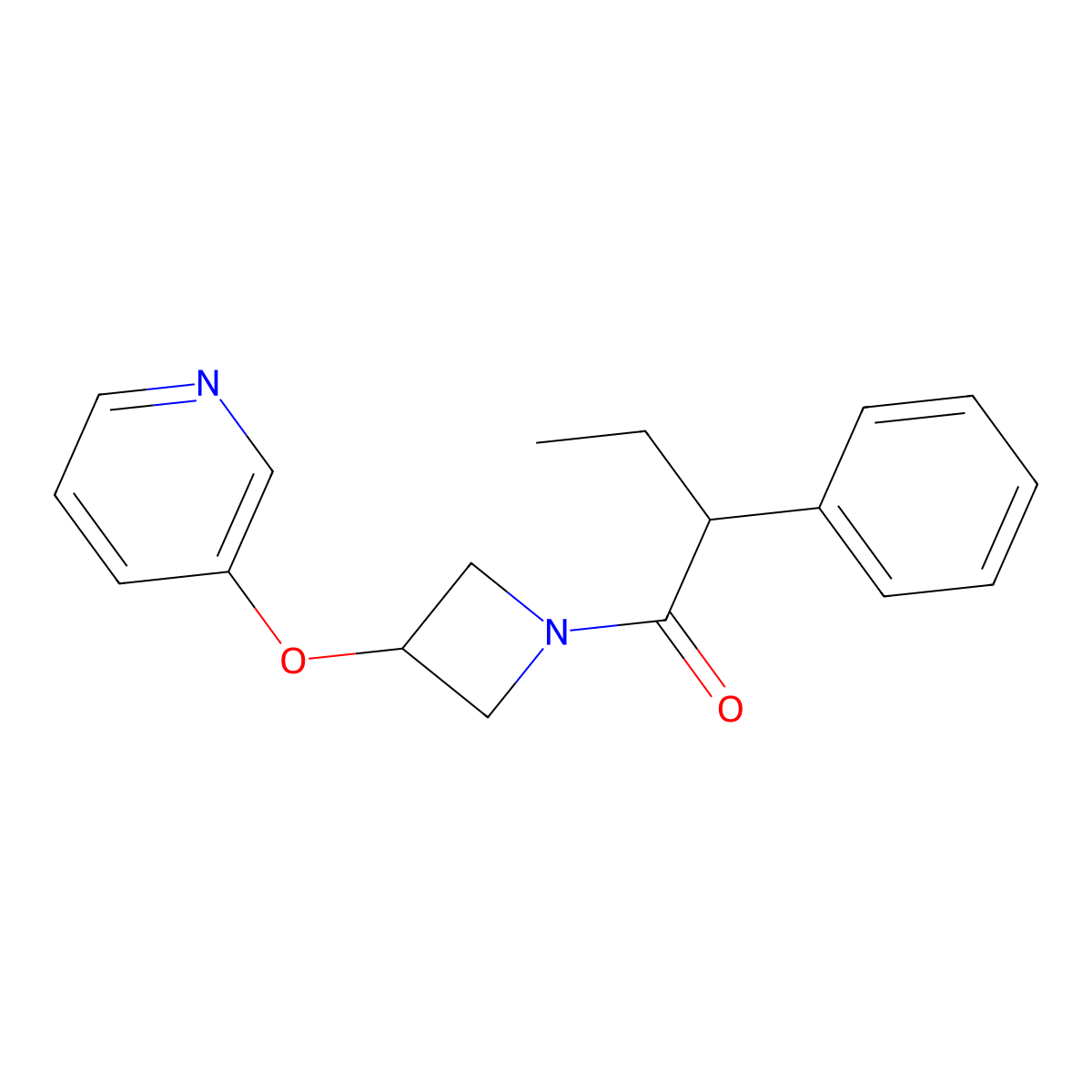 2-Phenyl-1-[3-(pyridin-3-yloxy)azetidin-1-yl]butan-1-one molecular structure, CAS 1903684-38-7