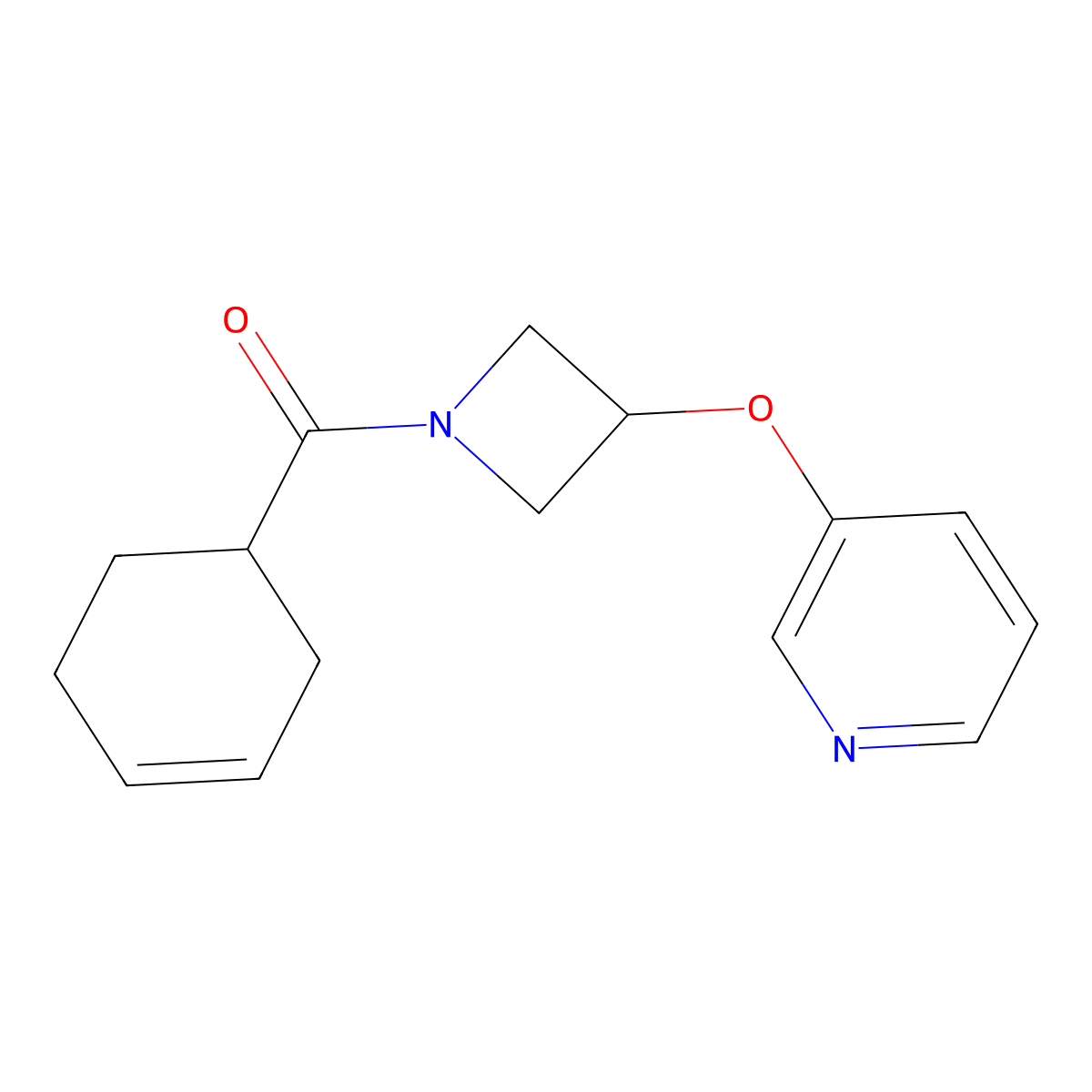 Cyclohex-3-en-1-yl(3-(pyridin-3-yloxy)azetidin-1-yl)methanone molecular structure, CAS 1903685-01-7